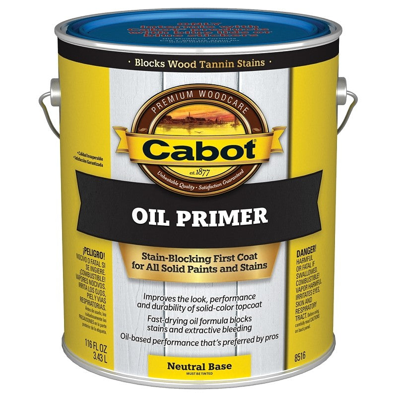 Cabot Problem-Solver 140.0008516.007 Exterior Primer, Flat, Neutral, 1 gal (Pack of 4)