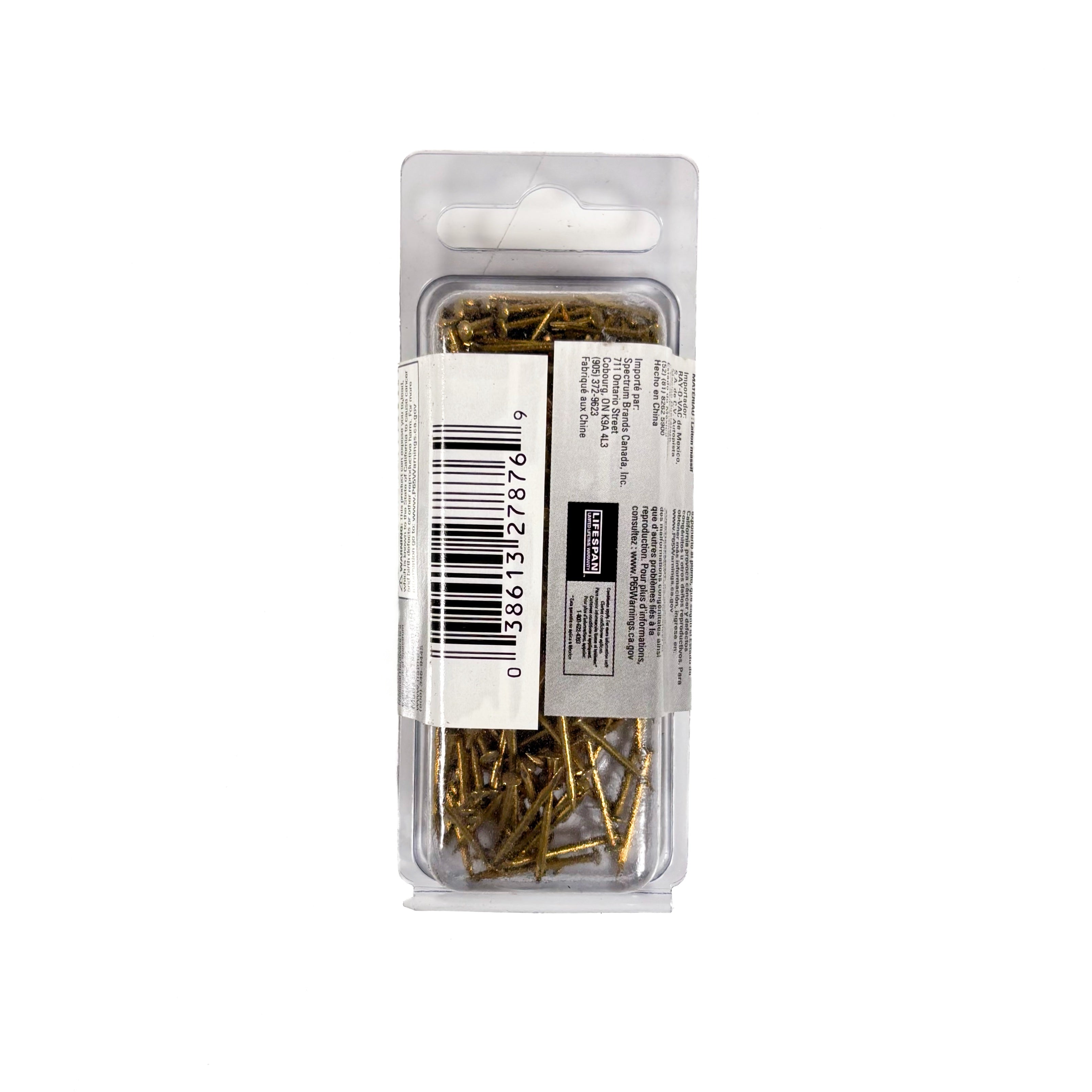 Escutcheon Pins Solid Brass 18 Gauge By 3/4 Inch (POS)