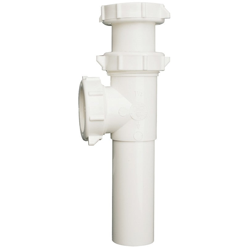 Plumb Pak PP66-8W Series Master End Outlet and Tailpiece, 1-1/2 in, Slip-Joint, Plastic, White