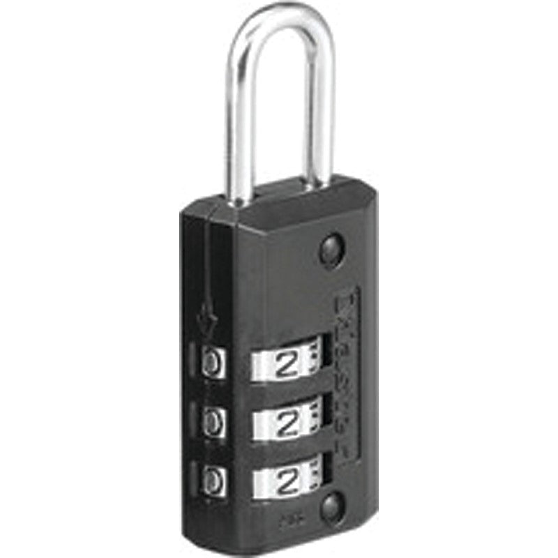 Master Lock 646T Padlock, 13/16 in W Body, 1/8 in Dia Shackle, 11/16 in H Shackle, Steel Shackle, Zinc Body