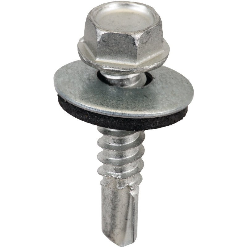 Acorn International SW-MM121G250 Screw, #12 Thread, Hex Drive, Self-Tapping Point, Galvanized Steel, 250/BAG