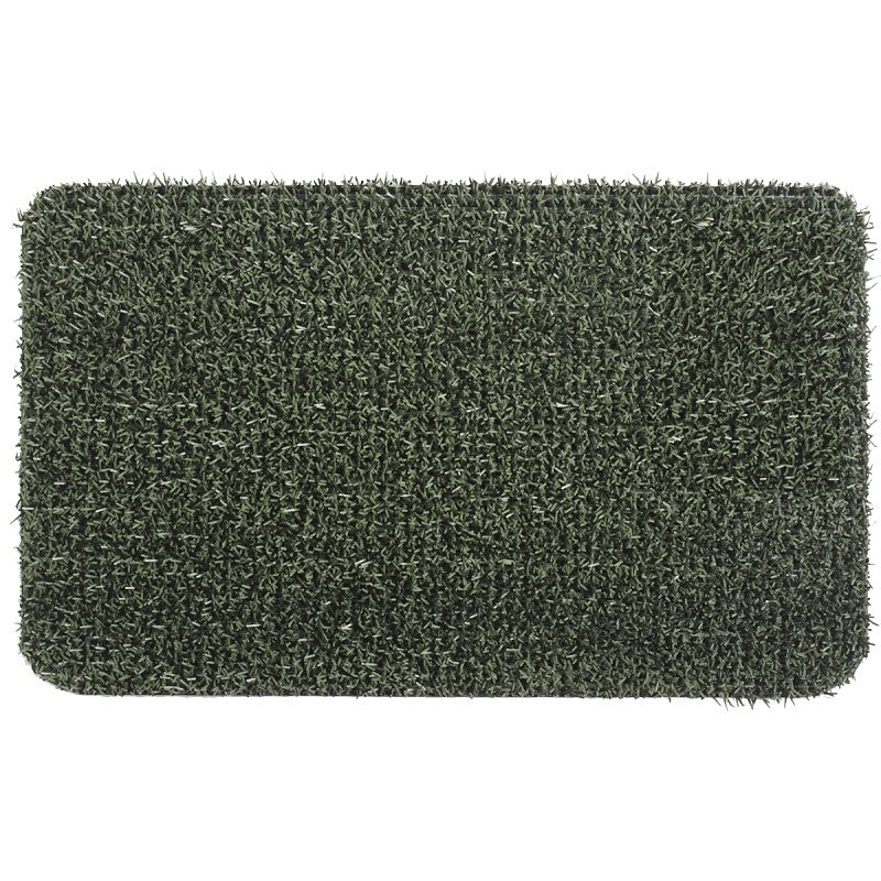 Grassworx Clean Machine Series 10372030 Door Mat, 30 in L, 18 in W, Rectangular, Medium Flair Pattern, Evergreen