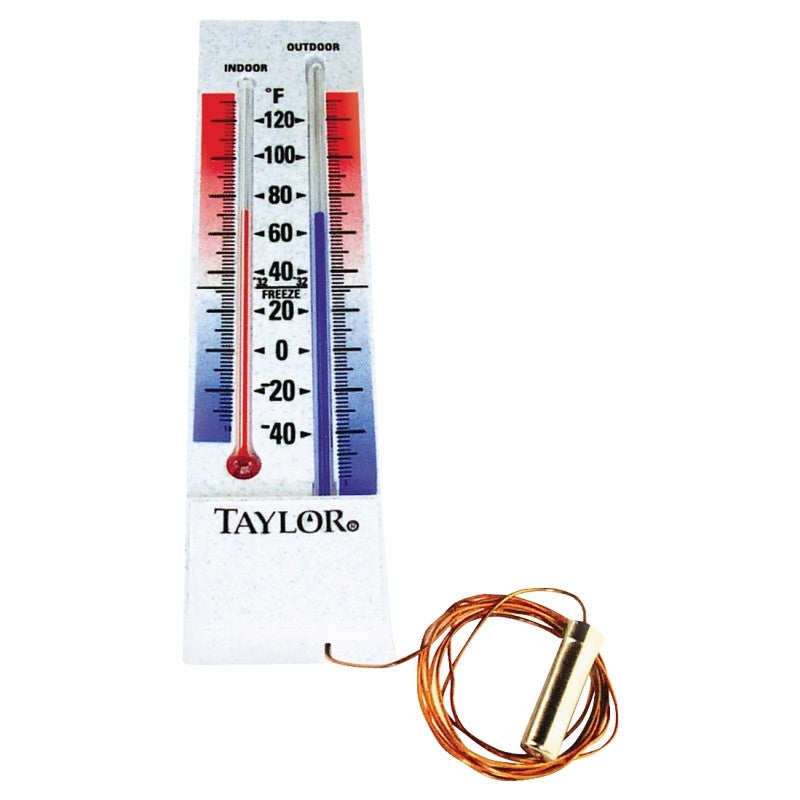 Taylor 5327 Thermometer, Analog, -40 to 100 deg F, Plastic Casing