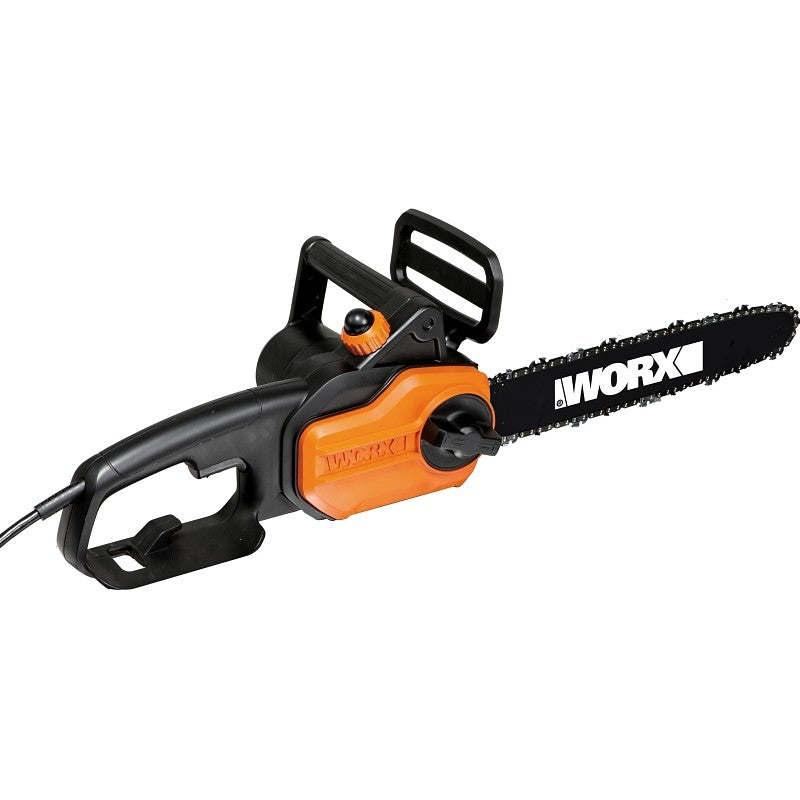 Worx WG305 Chainsaw, 8 A, 120 V, 28 in Cutting Capacity, 14 in L Bar/Chain, 3/8 in Bar/Chain Pitch
