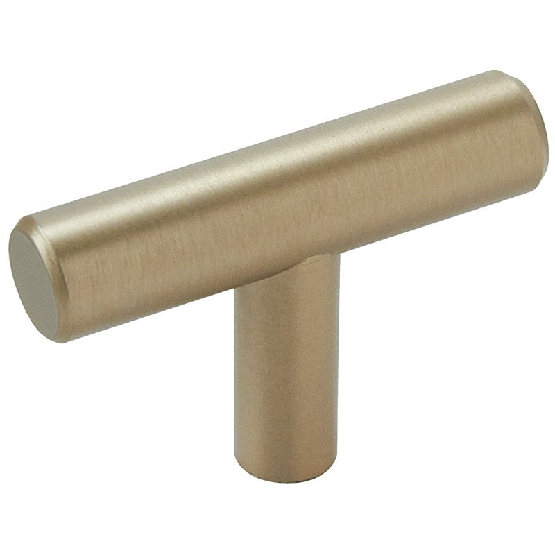 Amerock Bar Pulls Series BP19009BBZ Cabinet Knob, 1-3/8 in Projection, Carbon Steel, Golden Champagne