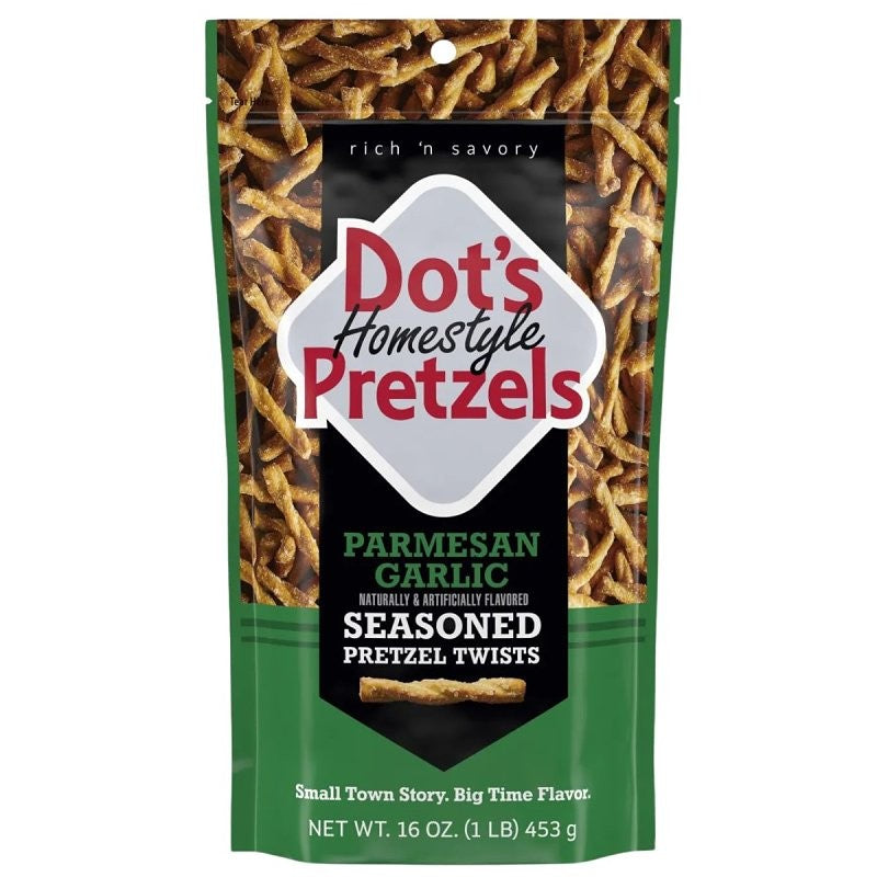 Dot's Homestyle Pretzels 71985 Pretzel Twist, Parmesan Garlic, 16 oz Bag (Pack of 10)
