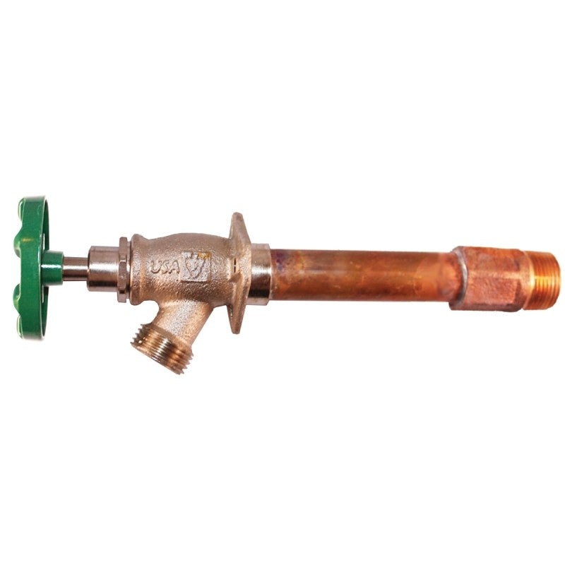Arrowhead Brass 455-04LF Frost-Free Standard Wall Hydrant, 4 in L, 1/2, 3/4 x 3/4 in, FIP/MIP x Male Hose, 125 psi