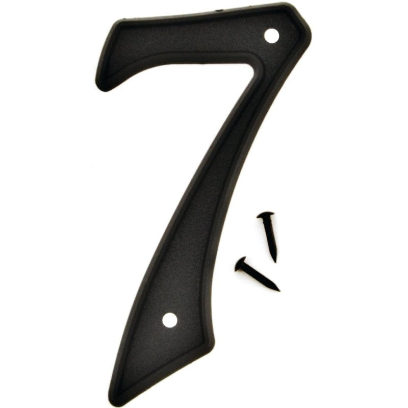 Hy-Ko PN-29/7 House Number, Character: 7, 4 in H Character, Black Character, Plastic (Pack of 10)