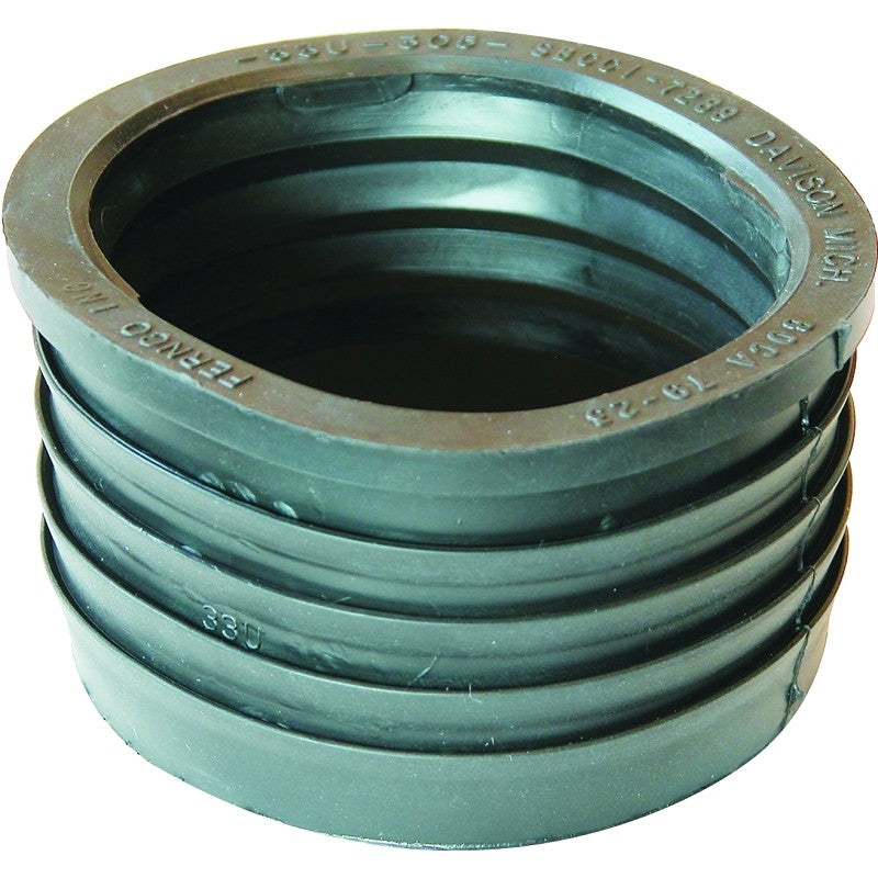 Fernco P33U-305 Donut, 3 in, SV x Hub, SCH 40 Schedule, 4.3 psi Pressure