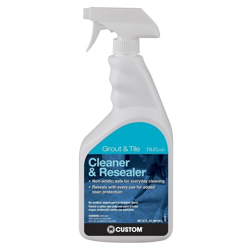 Custom TileLab TLOSRAQT-3 Cleaner and Resealer, 1 qt, Spray Bottle, Fresh Citrus (Pack of 3)