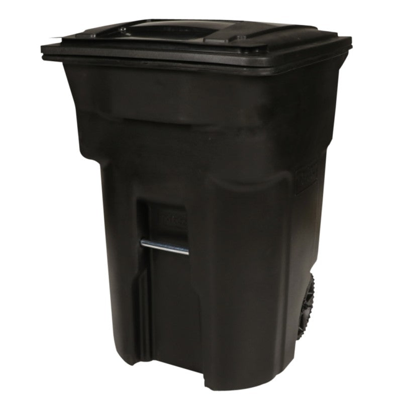 Toter 79296-R2200 Trash Can, 96 gal Capacity, Polyethylene, Black, Lid Closure
