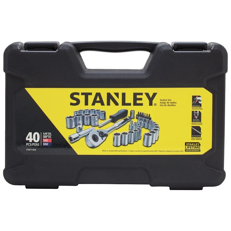 STANLEY STMT71648 Socket Set, Chrome