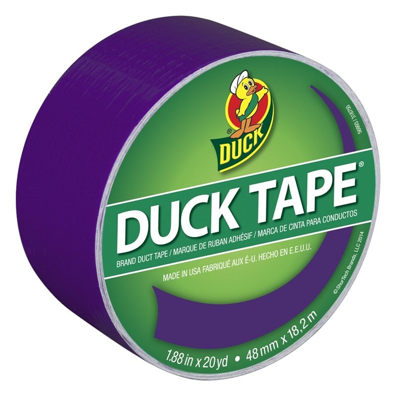 Duck 283138 Duct Tape, Purple, 8 mil Thick, 20 yd L, 1.88 in W