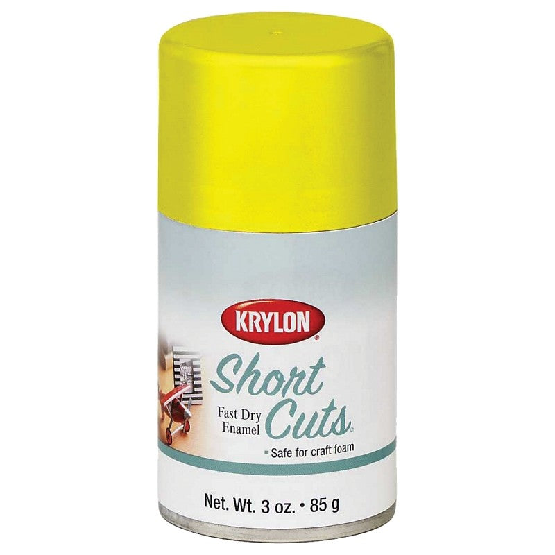 Krylon KSCS036 Craft Spray Paint, High-Gloss, Sun Yellow, 3 oz, Can (Pack of 6)