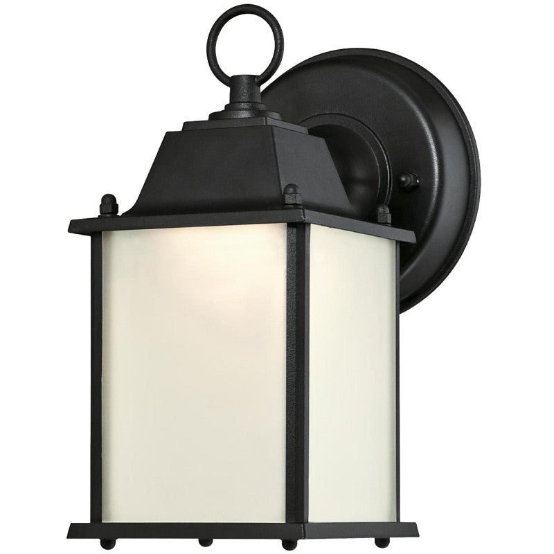 Westinghouse 61075 Wall Lantern, Integrated LED Lamp, 550 Lumens Lumens, 3000 K Color Temp, Textured Black Fixture