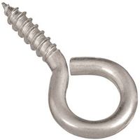 Large Eye Screw Eyes 2-3/16 Inch #4 Zinc Plated Steel 10 Pack