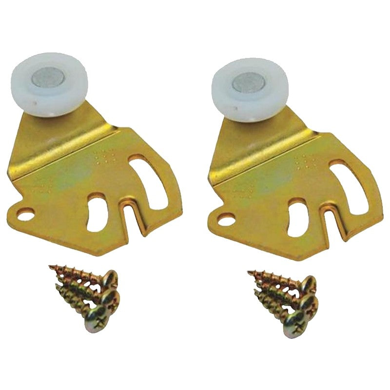Johnson Hardware 2216PPK2 Wheel Offset Hanger Set, Nylon/Steel, Includes: (2) 1/16 in Single Wheel Sliding Door Hangers