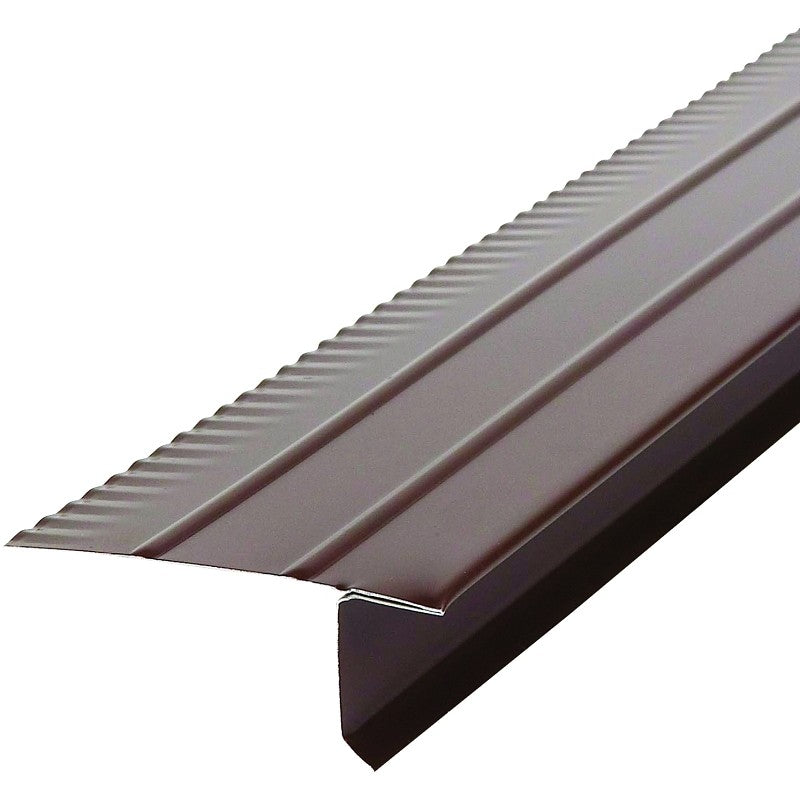 Amerimax 5504519120 Roof Edge, 10 ft L, 2.33 in W, 1-1/2 in H, Aluminum, Brown