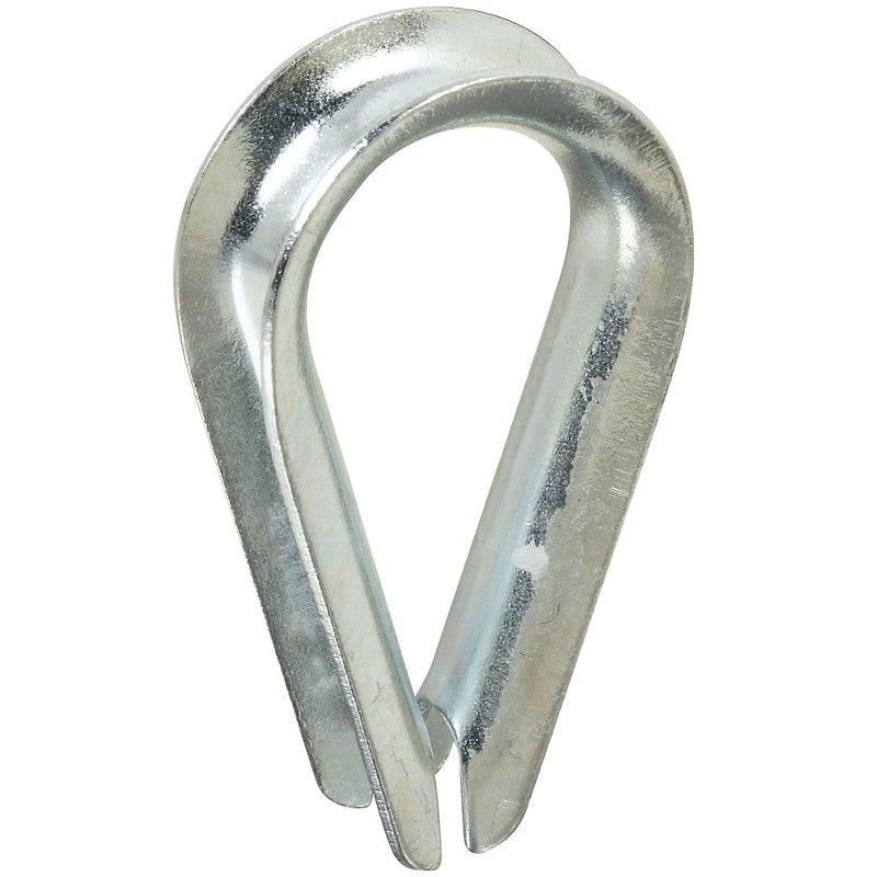 National Hardware 3232BC Series N176-826 Rope Thimble, 1-9/32 in Dia x 2-1/8 in L Dimensions, Steel, Zinc