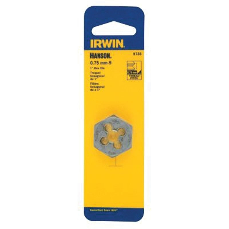Irwin 9734 Metric Die, M8-1.25 Thread, Fine Thread, Right Hand Thread, HCS