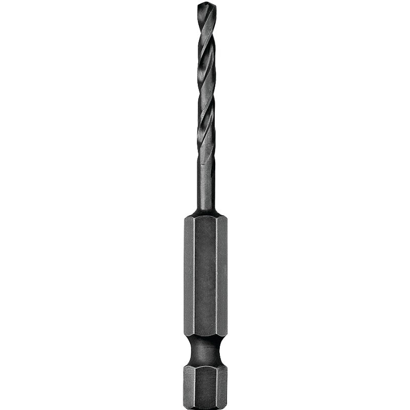 DEWALT DD5118 Impact Drill Bit, 9/32 in Dia, 3-1/2 in OAL, Spiral Flute, 1/4 in Dia Shank, Hex Shank