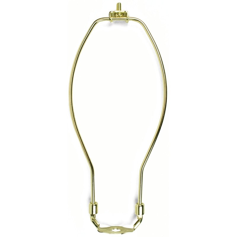 Jandorf 60122 Lamp Harp, 10 in L, Polished Brass Fixture
