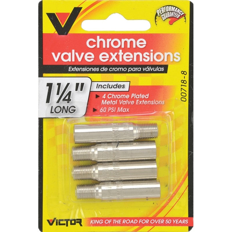 Genuine Victor 22-5-00718-8 Tire Valve Extension, Brass, Chrome