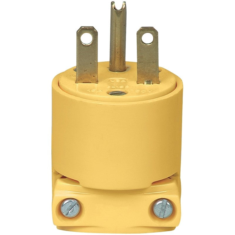 Eaton Wiring Devices 4866-BOX Electrical Plug, 2 -Pole, 15 A, 250 V, NEMA: NEMA 6-15, Yellow