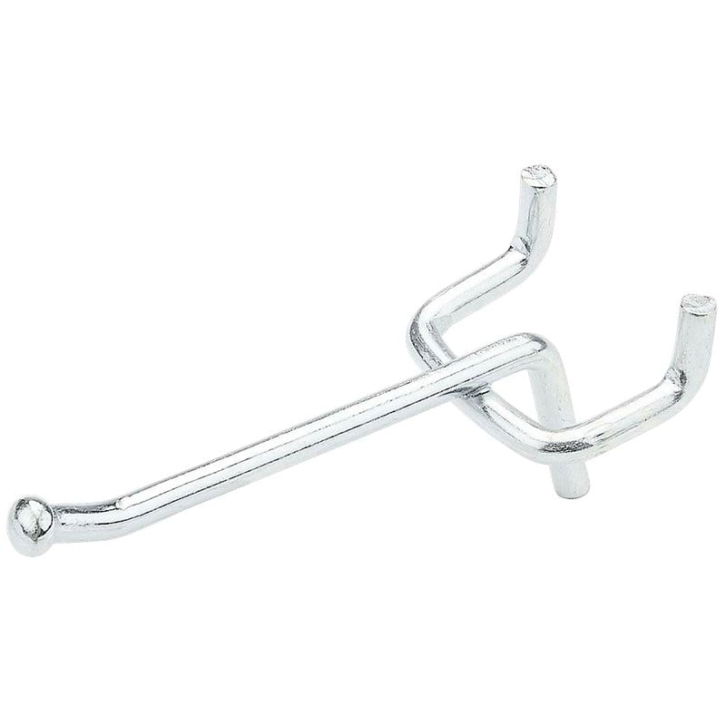 National Hardware N180-009 Series Peg Hook, 2 in L x 1 in W Dimensions, 2 in, 1/8, 1/4 in Opening, Steel, Zinc, 4/PK