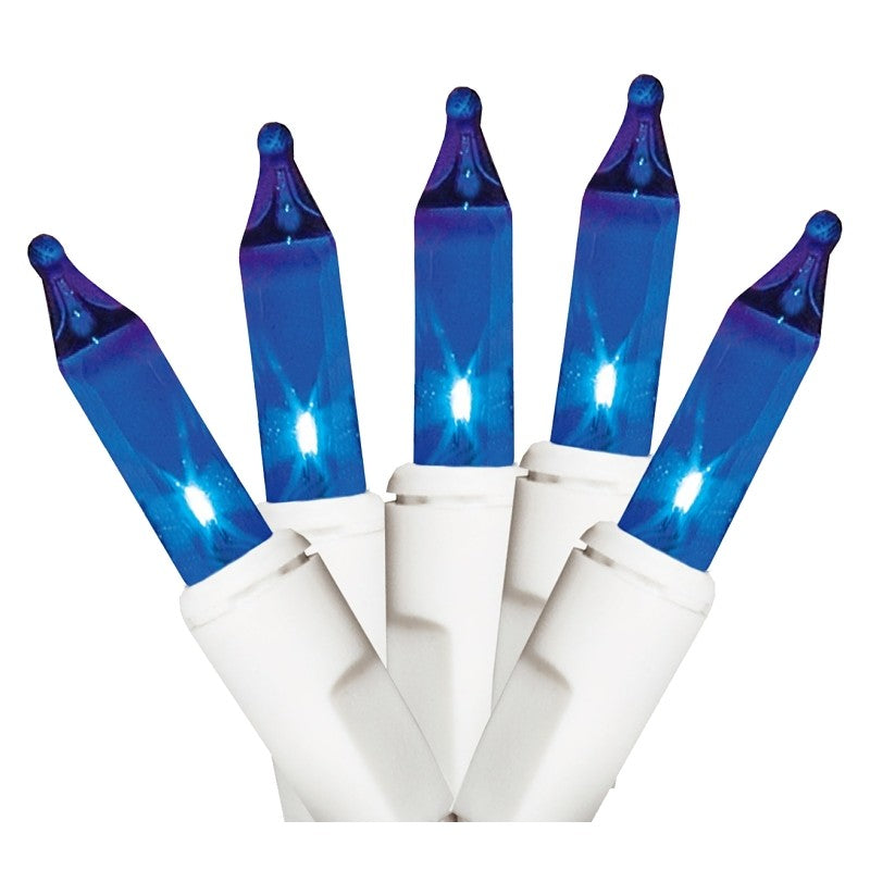 Hometown Holidays 1762-24/U08Y158C Icicle Light Set, 2.5 V, 100 pcs-Lamp, Blue Light, 7 ft L