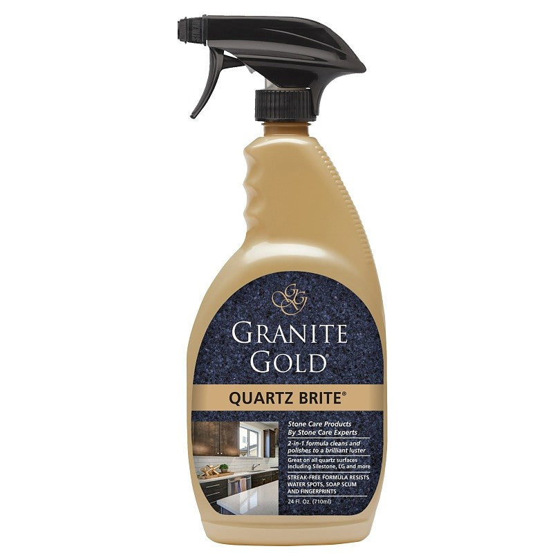 Granite Gold GG0069 Quartz Brite Cleaner, 24 oz, Liquid, Lemon Citrus, Clear/Slightly Hazy (Pack of 6)