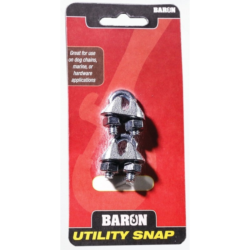 Baron C-260-1/8 Wire Rope Clip, 1/8 in Opening, Malleable Iron