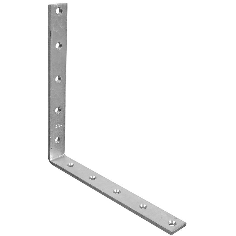 National Hardware 115BC Series N220-186 Corner Brace, 10 in L, 1-1/4 in W, 10 in H, Steel, Zinc, 1/4 Thick Material