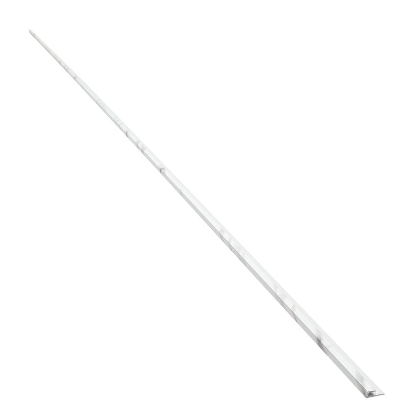 Palisade 19010 J-Trim, 94 in L, 0.93 in W, Vinyl, Carrara Marble, Adhesive Installation
