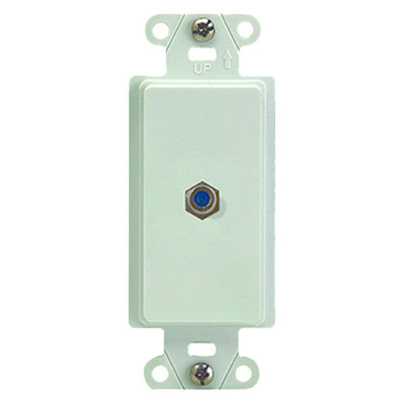On-Q WP3214WHV1 Coaxial Wall Jack, 4 in L, 1.03 in W, 1 -Port, Plastic, White