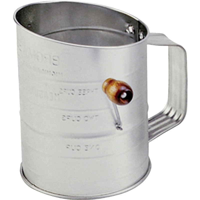 Norpro 136 Rotary Flour Sifter, 24 oz, 6 in H, Stainless Steel