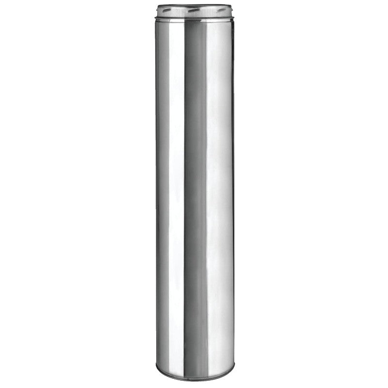 Selkirk 206148 Chimney Pipe, 6 in ID, 8 in OD, 48 in L, Stainless Steel