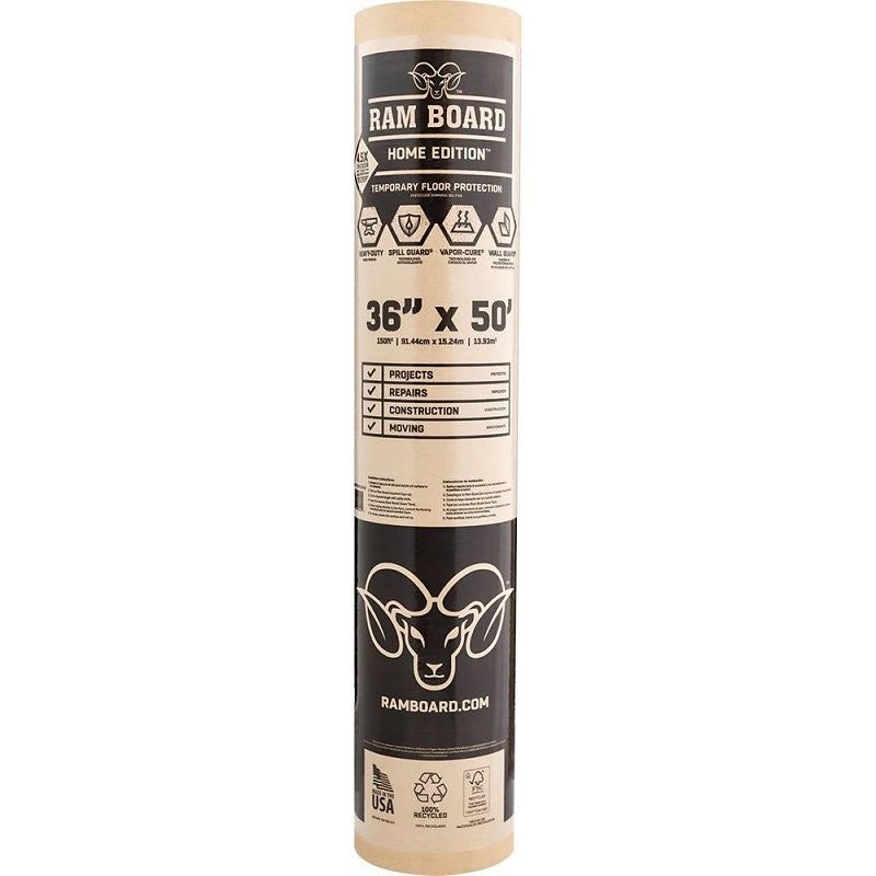 Ram Board Home Edition RBHE 36-50 Floor Protector, 50 ft L, 38 in W