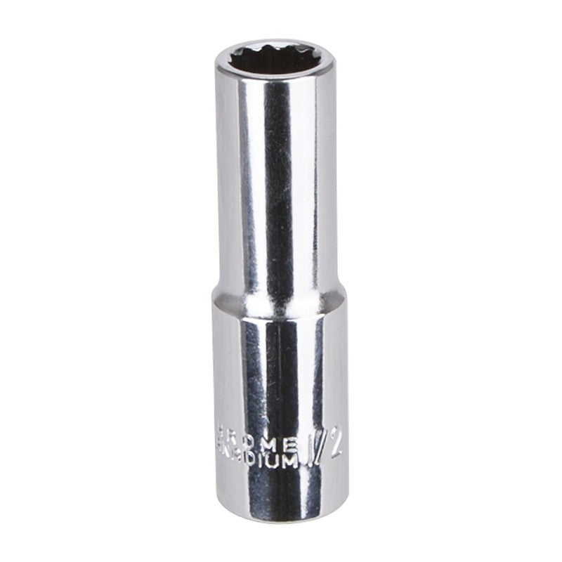 Vulcan MT6526651 Drive Socket, 1/2 in Socket, 1/2 in Drive, 12-Point, Chrome Vanadium Steel, Chrome