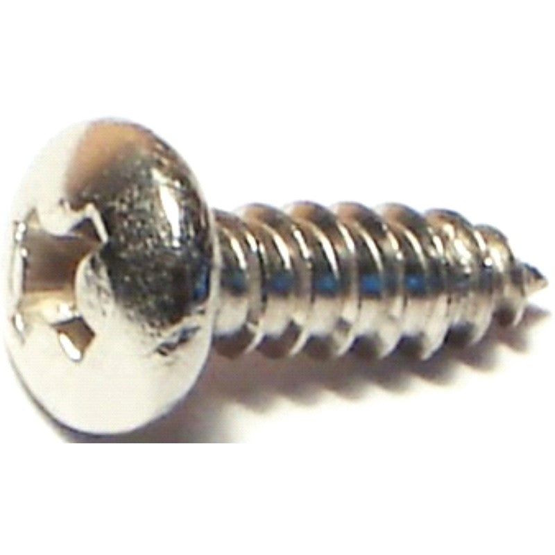 Midwest Fastener 05107 Screw, #8 Thread, Coarse Thread, Pan Head, Phillips Drive, Self-Tapping, #2 Drive, 100/PK