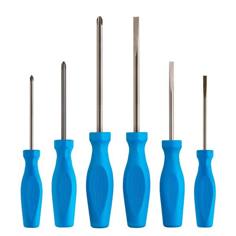 Channellock SD-6H Screwdriver Set, 6-Piece, Steel, Polished, Specifications: Blue Handle