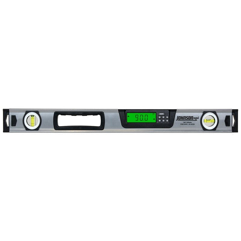 Johnson 1760-2400 Digital Box Level, 24 in L, 2-Vial, Aluminum