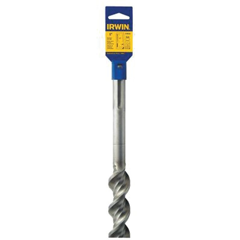Irwin 323023ZR Hammer Drill Bit, 1-1/4 in Dia, 15 in OAL, Twist Flute, 4-Flute, 5 in Dia Shank, SDS Max Shank