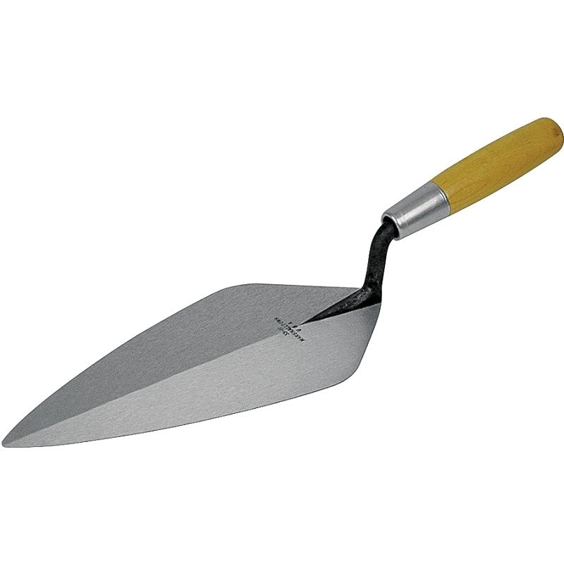 Marshalltown 33 13 Brick Trowel, 13 in L Blade, 5-3/8 in W Blade, Steel Blade, Wood Handle
