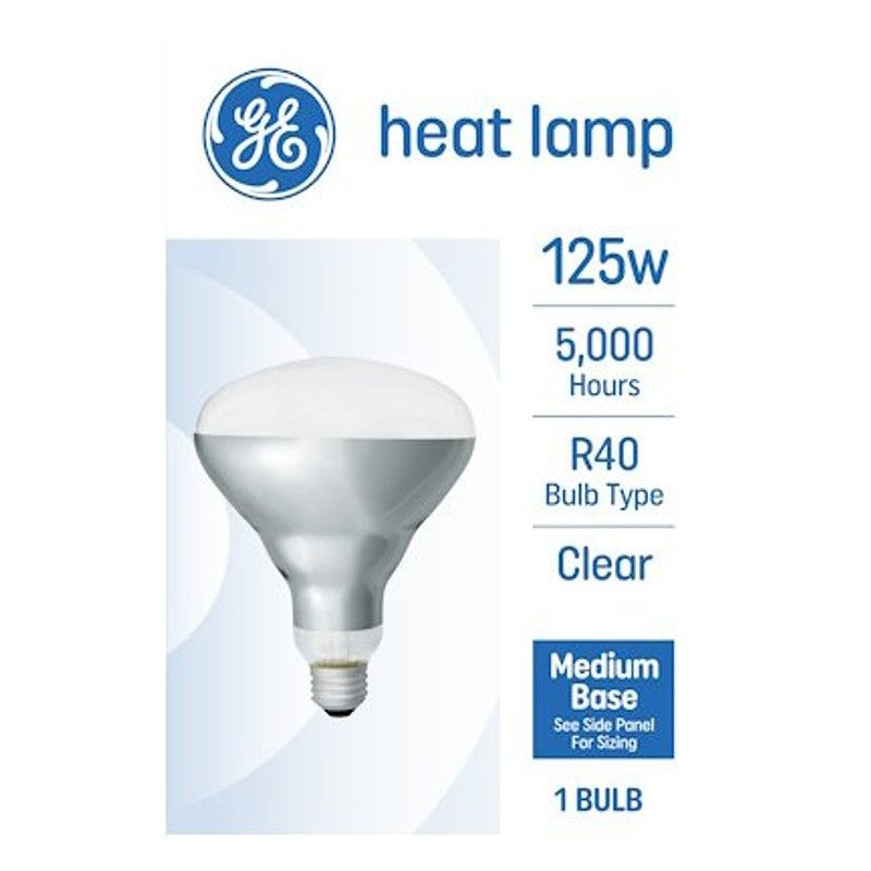GE 93116244 Specialty Light Bulb, 125 W, BR40 Lamp, E26 Medium Lamp Base, 2500 K Color Temp, Soft White Lamp
