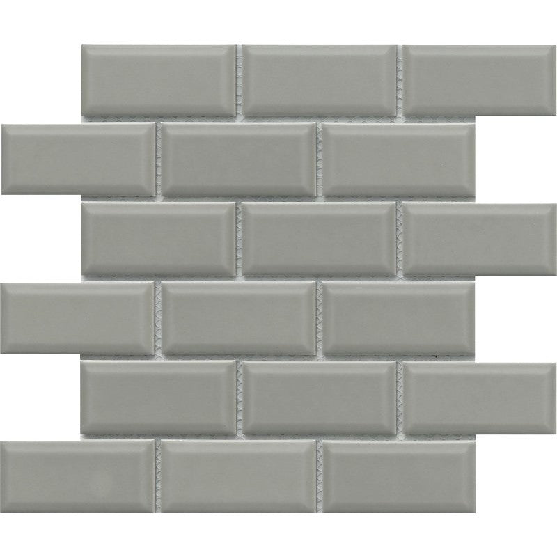 Emser Tile Reward Series F27REWADO1112MBV Porcelain Mosaic Tile, 12 in L Tile, 11 in W Tile, Pressed Edge, Bevel Pattern
