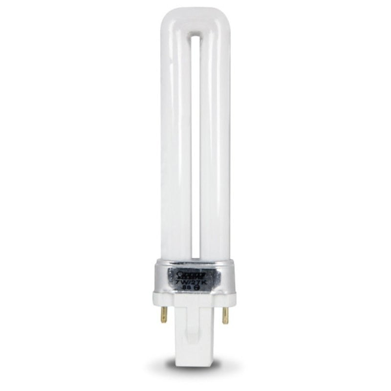 Feit Electric BPPL7 Compact Fluorescent Bulb, 7 W, PL Lamp, G23 Lamp Base, 400 Lumens, 2700 K Color Temp (Pack of 6)