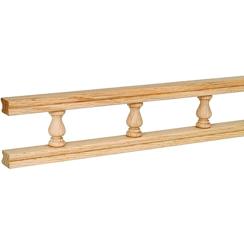 Waddell 5506 OAK Galley Rail, 6 ft L, 2-1/2 in W, Natural
