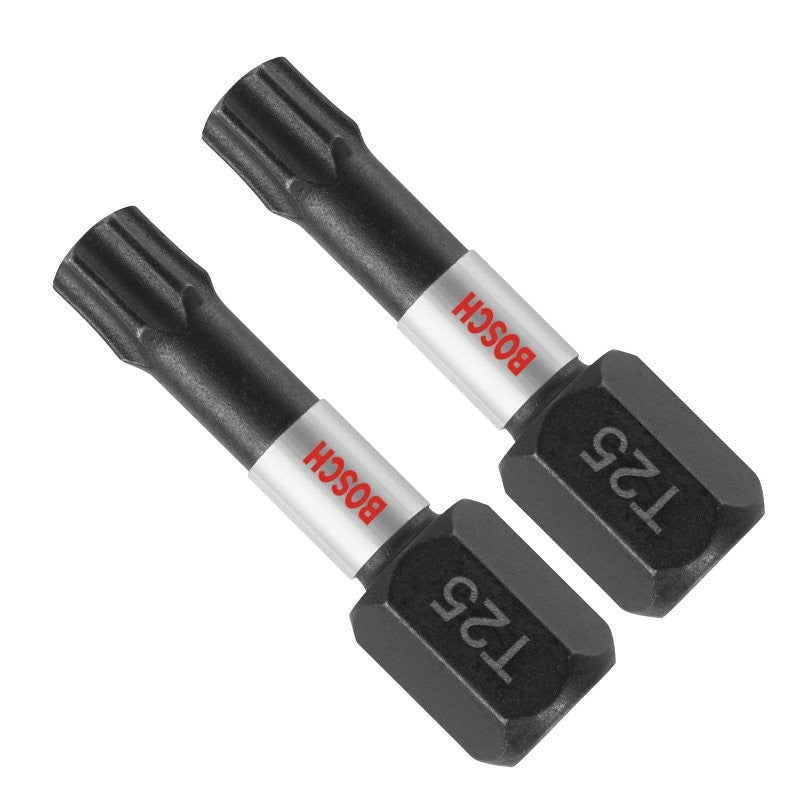 Bosch Impact Tough ITT25102 Insert Bit, #25 Drive, Torx Drive, 1/4 in Shank, 1 in L, Steel