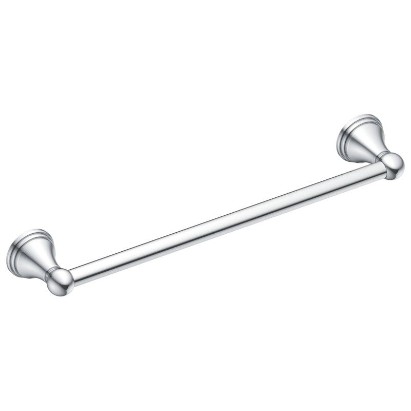 Moen DN8418CH Towel Bar, 3-1/8 in Projection, 20.13 in OAL, 3.13 in OAW, 18 in L Rod, Aluminum, Chrome, Surface